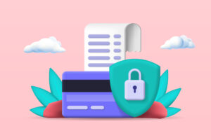 Credit report lock image illustration